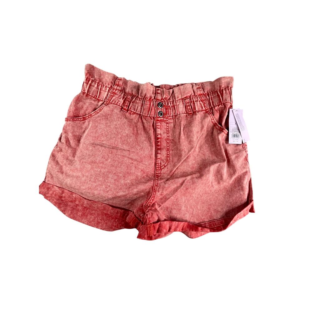 Wild Fable Jean Shorts Womens Large Red Denim Stretchy Cuffed Summer Target NWT